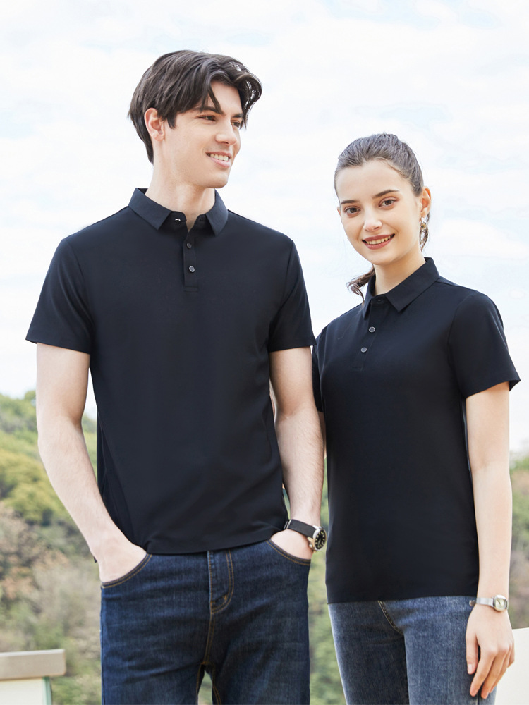 FASHION 151T-shirt work clothes printed LOGO work clothes seamless lapel embroidery word polo shirt enterprise summer