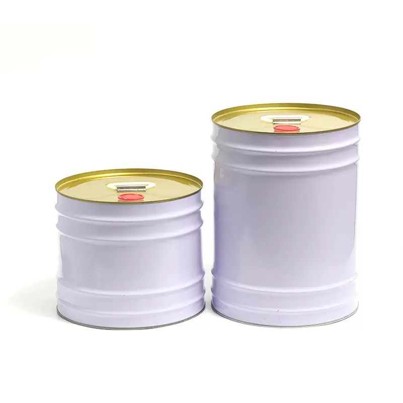 Thickened Tinplate Collapsible Barrel, Chemical Metal Closed-Top Round Barrel, Latex Paint Coating Product Iron Barrel, Supports Factory Inspection