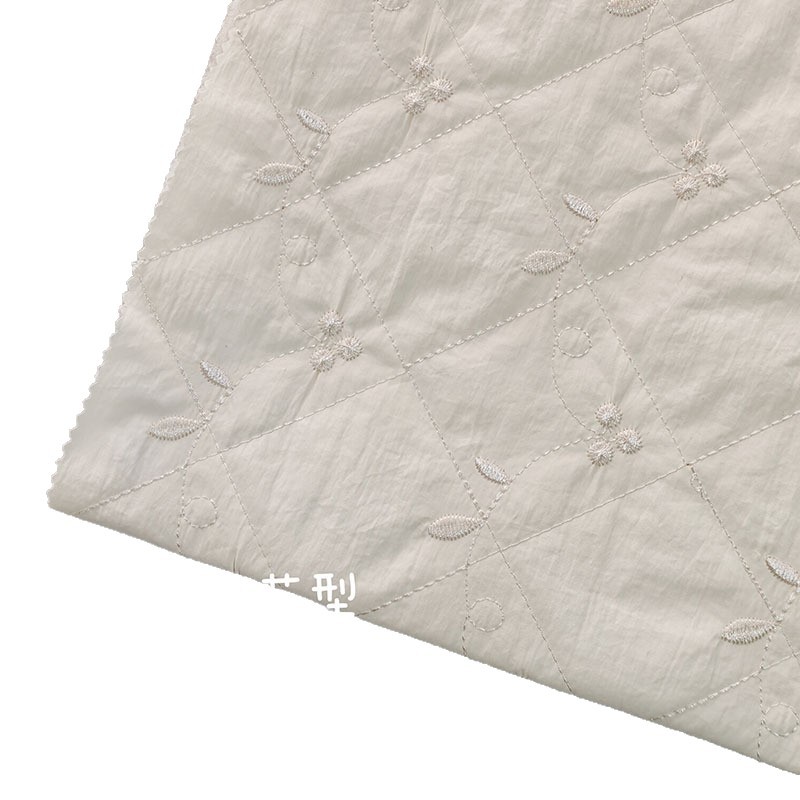 Custom Quilted Cotton Fabric Embroidered Fabric Quilted Cotton Bag Fabric Clothing Fabric Luggage Fabric Nylon Wrinkled Cotton