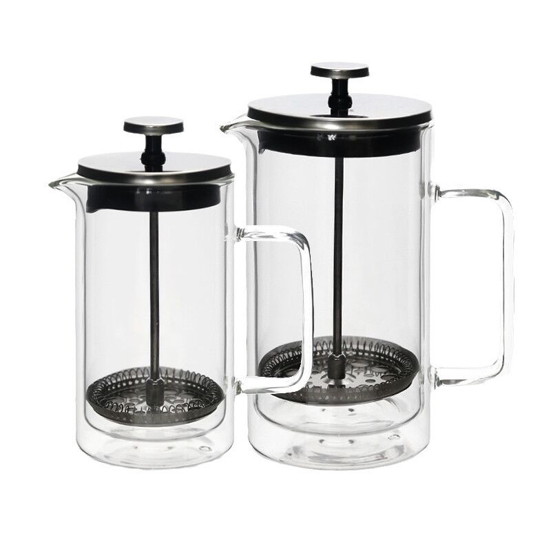 Stainless Steel 304 French Press American Style Coffee Pot Household Tea Pot Tea Maker Double Layer Straight Coffee Pot