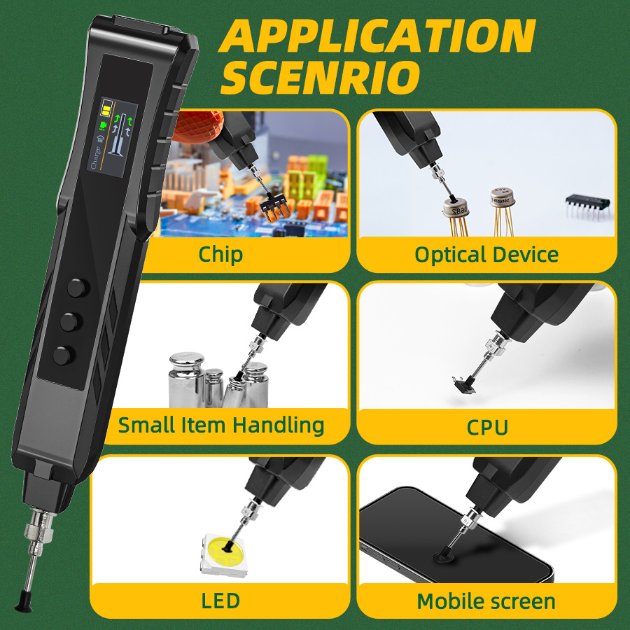 Hr35 Electric Vacuum Suction Pen Ic Chip Patch Component Suction Pen Color Screen Puller Tool Anti-Static