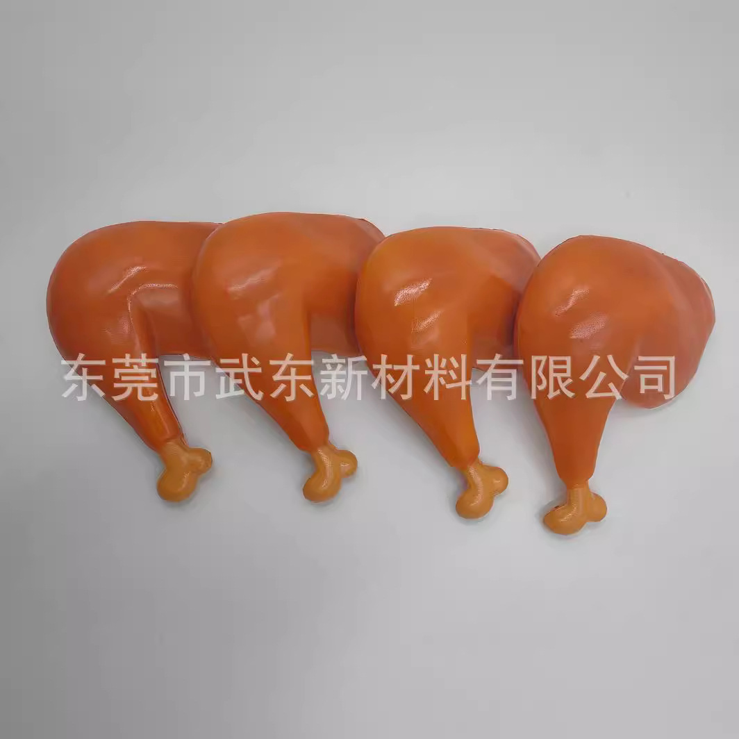 Factory Direct Sales Pu Foam Decompression Simulated Chicken Legs Food Ornaments Pinch Le Qing Yu Nian the Same Style Ready for Sale