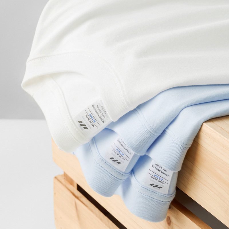 Yellowbird Knitted | Autumn New 230g Cotton Long Sleeve T-shirt Crewneck Clothes White Backing Shirt Men Wholesale