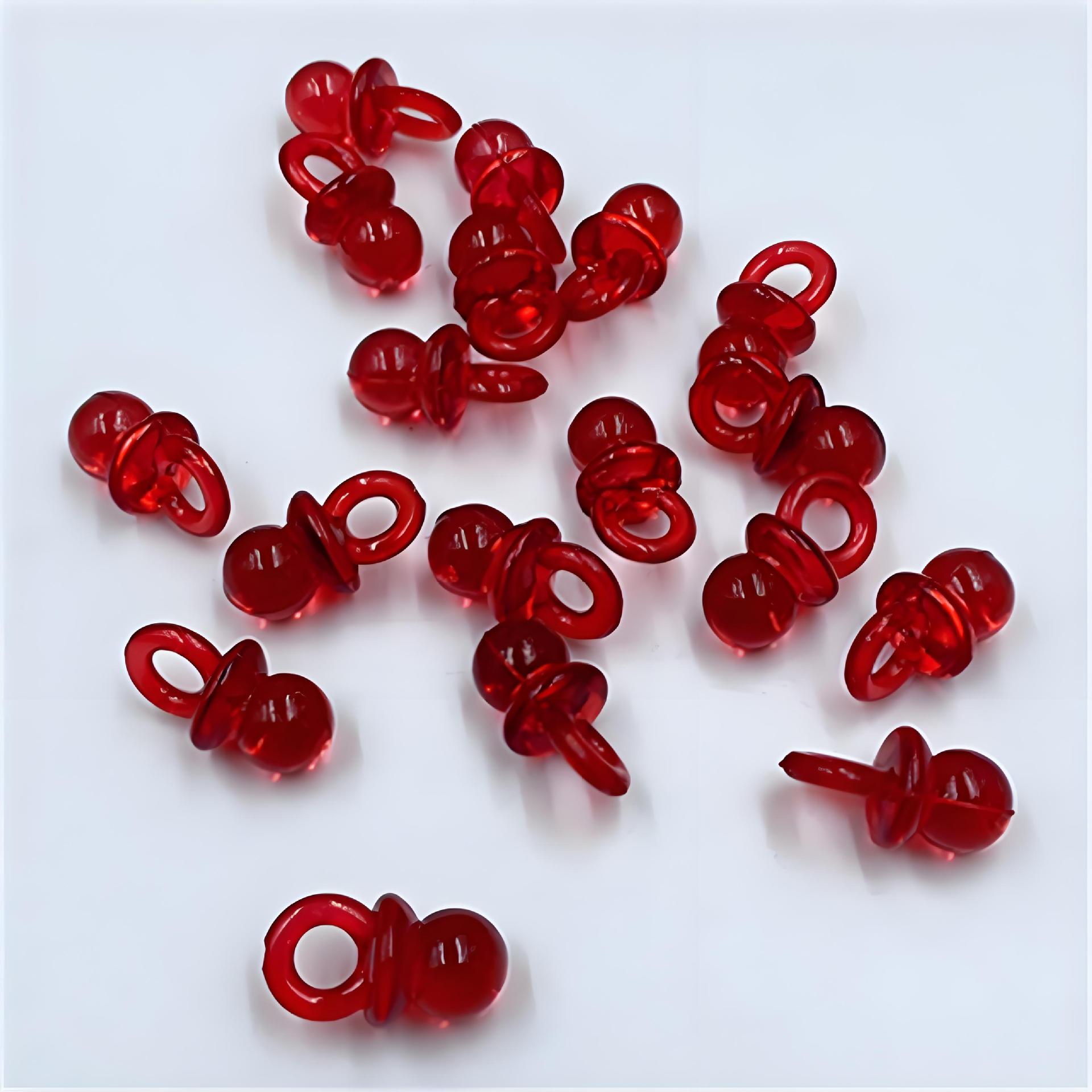 Acrylic Transparent Mini Pacifier Hanging Diy Baby Shower Full Moon Birthday Beads