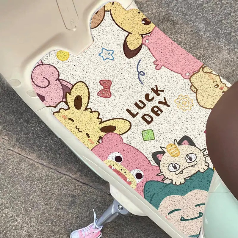 Универсальная мультяшная силиконовая круглая подушка для ног для аккумуляторных автомобилей, водонепроницаемая, пылеудаляющая, противоскользящая