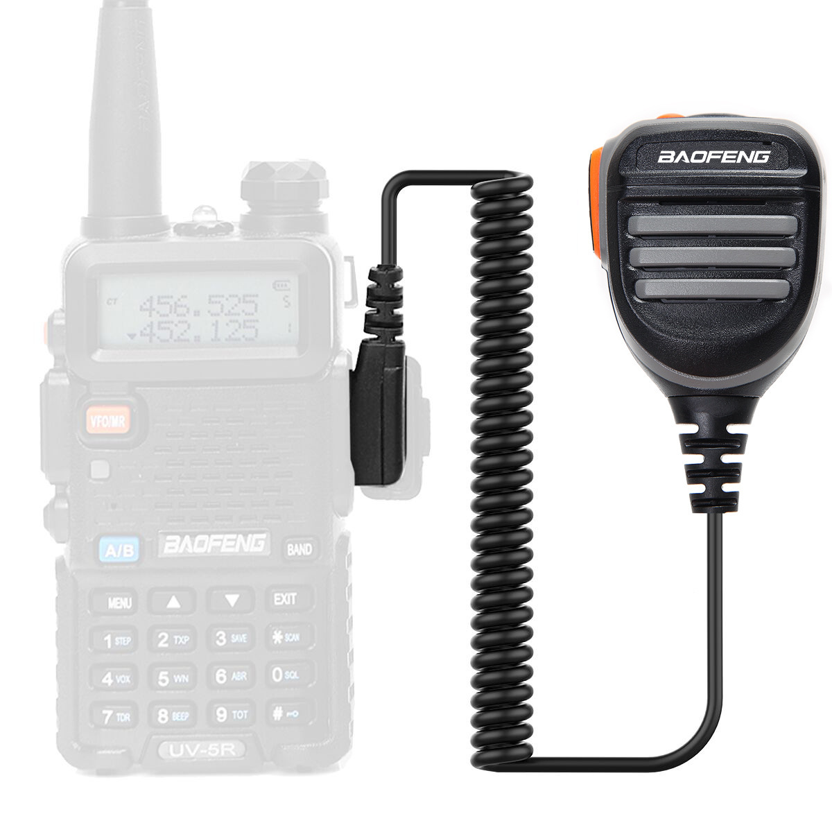 Walkie-Talkie Microphone Baofeng K-Head Waterproof Two-Color Universal Uv-5R 888S Uv82 Handheld Manufacturer Wholesale
