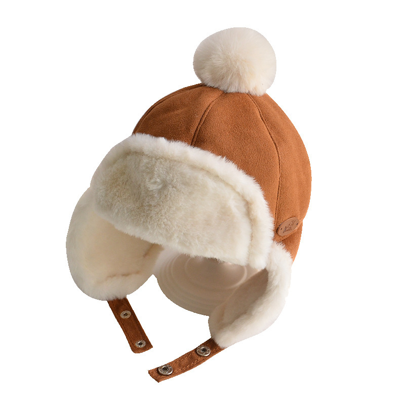 Korean children's Lei Feng windproof ear protection hat for boys and girls baby hat autumn and winter 2020 winter western style fashion super cute