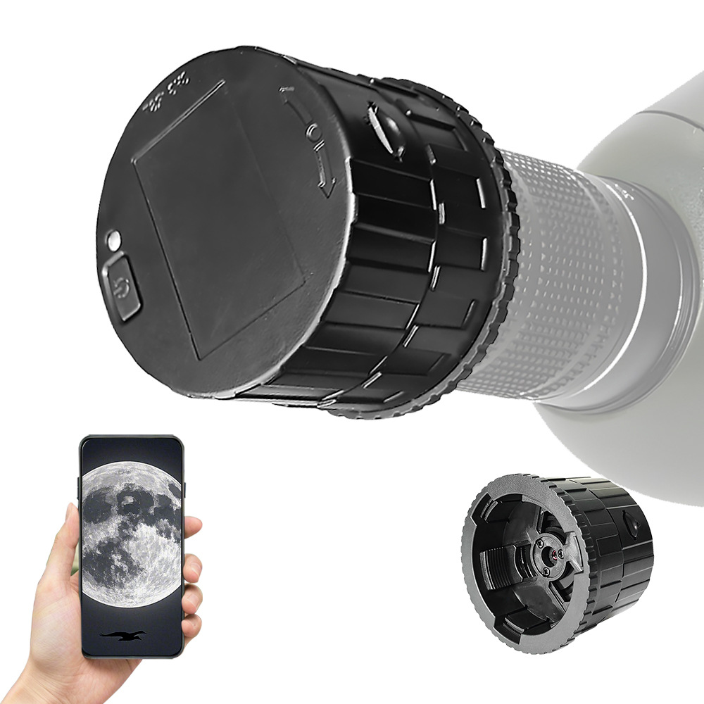 Wireless Digital Eyepiece, Car Recorder with Built-In Hotspot, Card-Insertable Telescope, Astronomical Bird-Watching Mirror Accessories