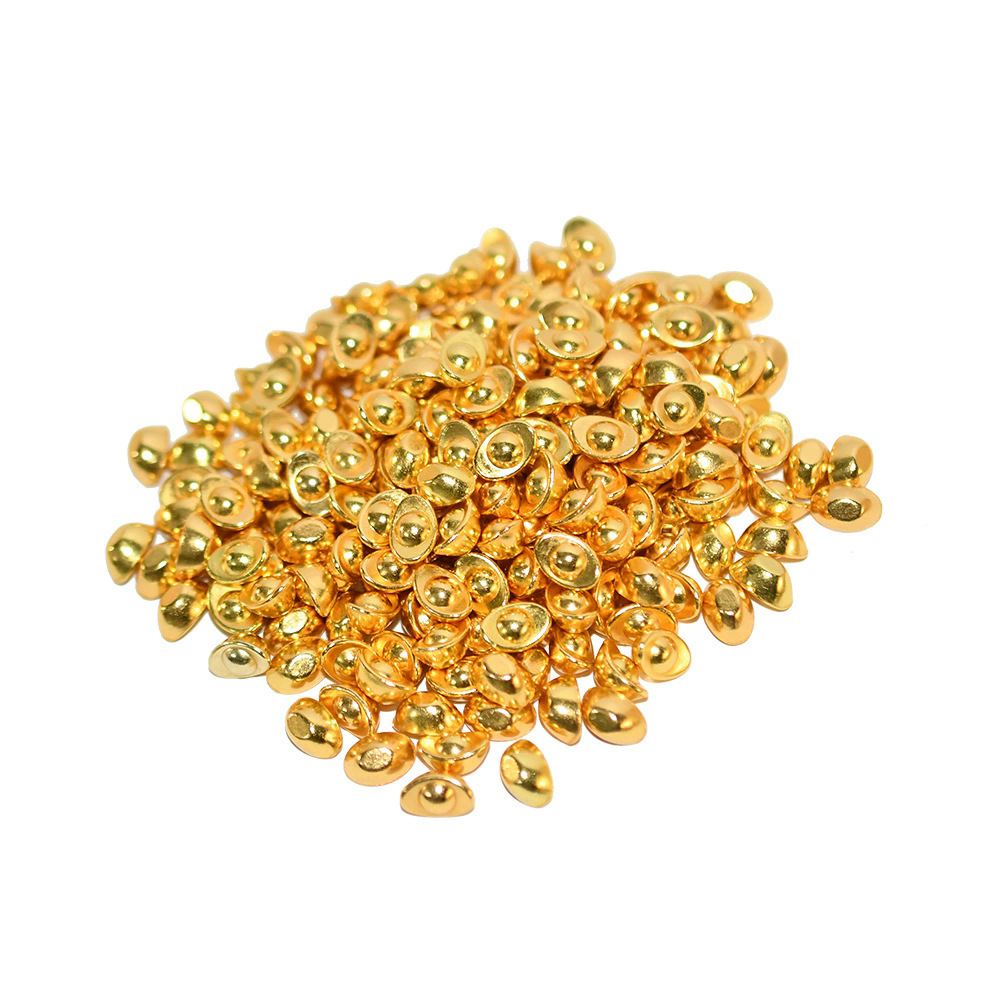 Chinese-Style Ingot Sand-Gold Small Ingot Imitation Metal Crafts Accessories Treasure Bowl Decorations Factory Wholesale Copperware