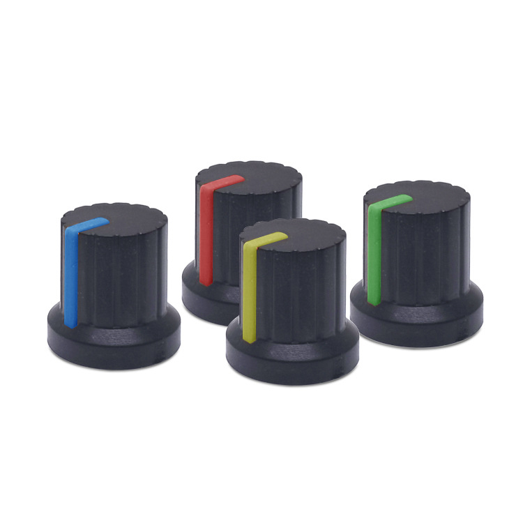 Zhejiang Chunxing A9 Plastic Knob Cap Audio Potentiometer Adjustment Plum Blossom Shaft Two-Color Knob Cap 15X15Mm