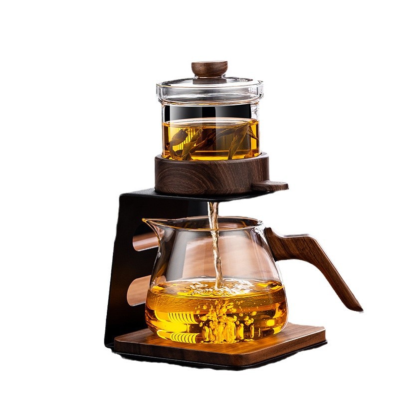 2024 New Intelligent Automatic Lazy Tea Maker Tea Set suit Magnetic Suction One-Key Tea Separation Floating Cup