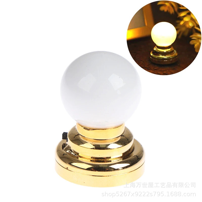 1:12 doll house dollhouse mini pocket (white ball ceiling lamp) indoor and outdoor decoration
