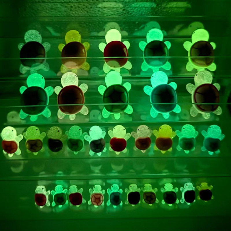 New in stock Luminous Little Turtle Blind Bag TikTok Explosive Resin Tortoise Resin Ornaments Tortoise Toy