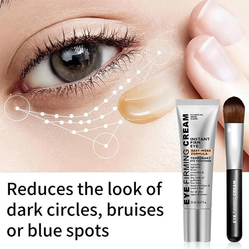 Cross-Border Hot-Selling Product in Stock: Eye Firming Cream, Instant Firming Eye Cream with Brush, English Version Eye Cream