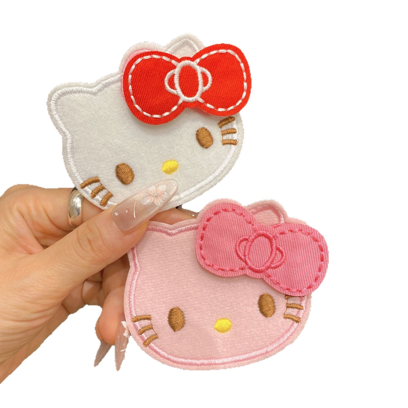 Cute Kt Cat Seamless Bangs Stickers for Women, Hair Tidying Magic Tool, Kuromi Bangs Clip, Side Clip Hair Accessory