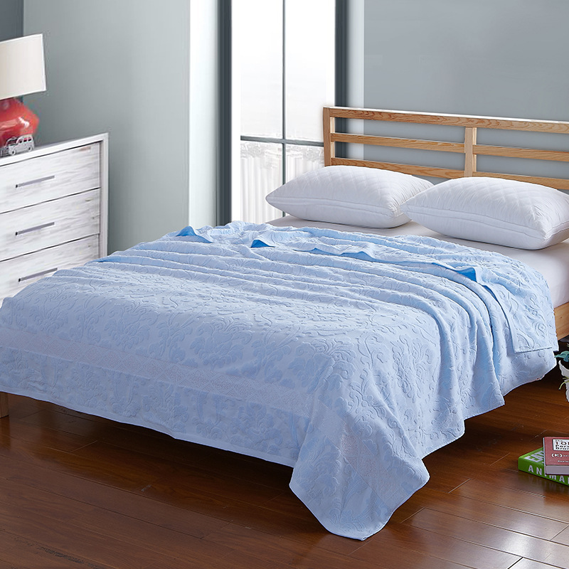 Pure Cotton Old-Fashioned Towel Quilt Machine Washable Pure Cotton Blanket Lunch Break Blanket Summer Thin Air-Conditioned Blanket Nap Blanket Pure Cotton