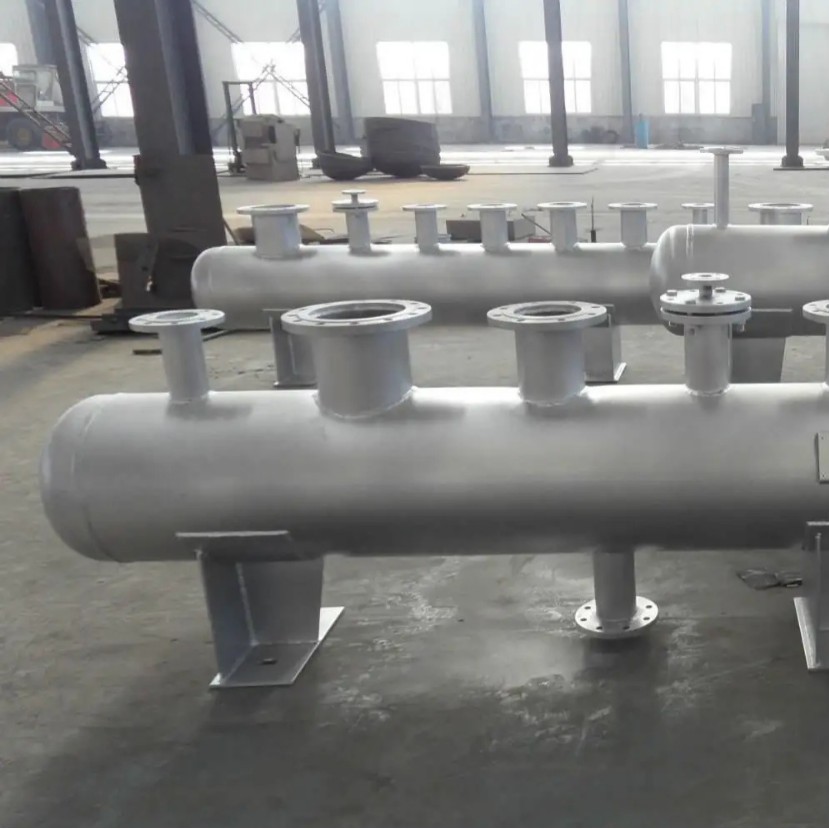 Large 304 Stainless Steel Water Distributor Customized Heat Exchange Machine Room Water Distributor Processing Central Air Conditioning Diverter