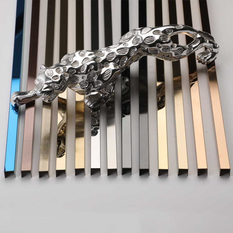 Stainless Steel U-Shaped Groove Edge Trim, Stainless Steel Decorative Strip for Ceiling Background Wall, Embedded, Rust-Proof and Durable