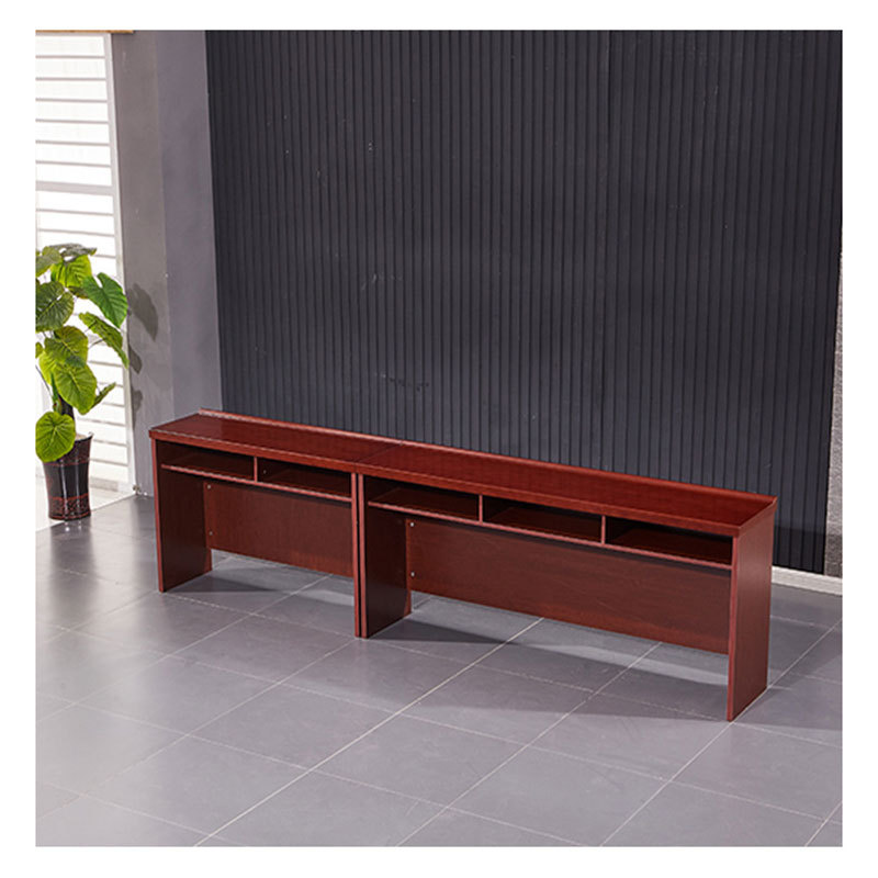 Double conference table meeting room table and chair walnut solid wood leather strip training table and chair paint 1.2 m meeting table