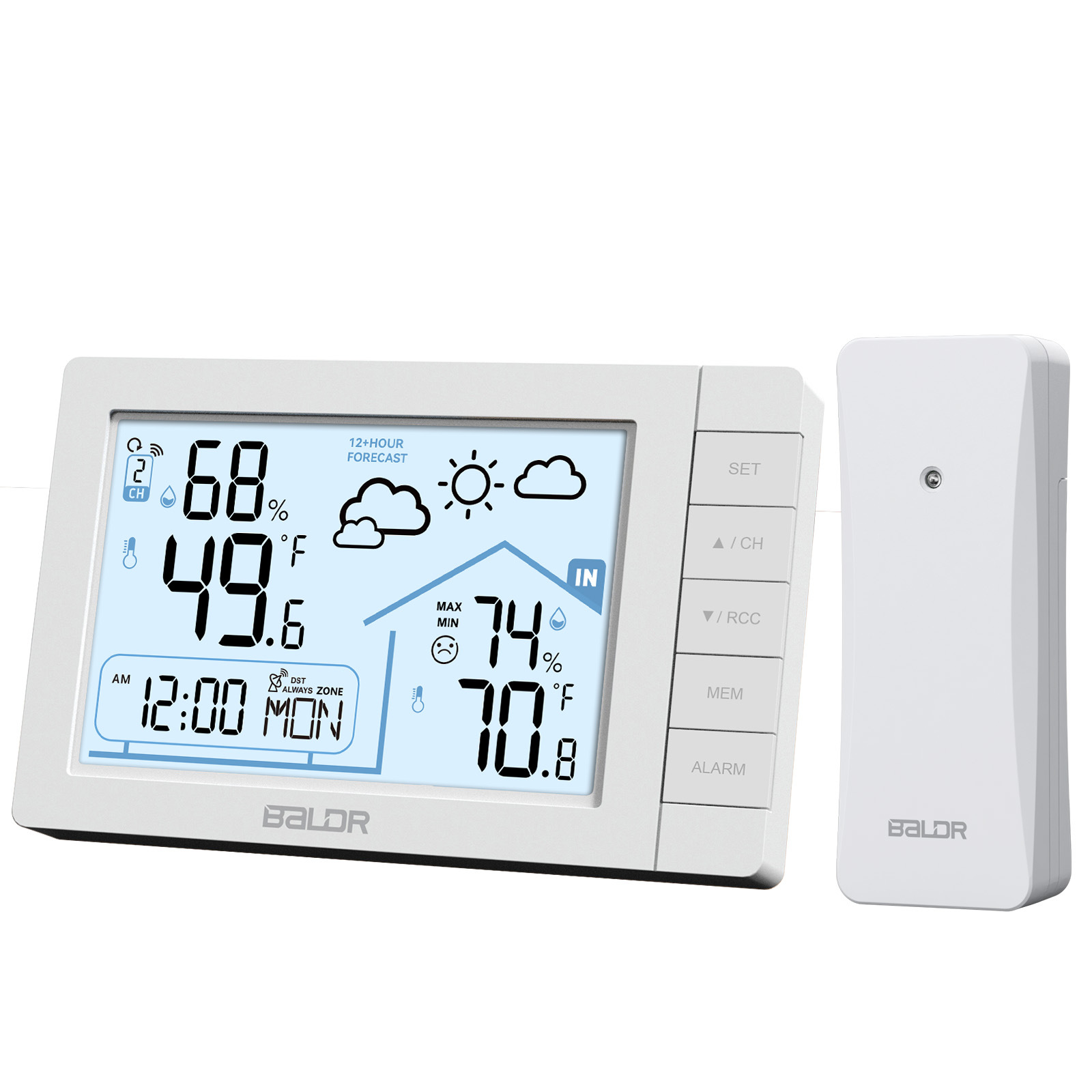 2024 new weather station with temperature and humidity time week function
