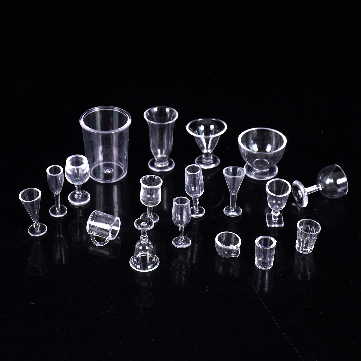 Plastic Simulation Mini Cup Sundic Cup Fish Tank Juice Cup Mini Food Play DIY Cream Glue Clay Container