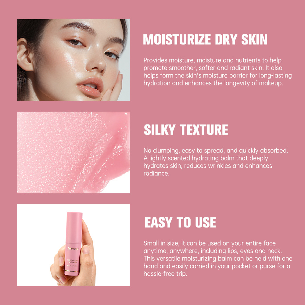 Lakerain Pink Multifunctional Cream Stick Moisturize for Face and Lips
