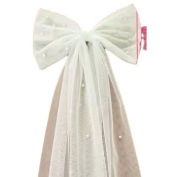 New Foreign Trade Super Fairy Pearl Bow Small Veil License Wedding Dress Elegant Girl Top Clip Hairpin Hair Accessories