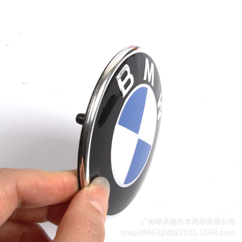 Suitable for BMW logo 82mm nose cover front logo original blue, white and black bottom modified 74mm rear logo