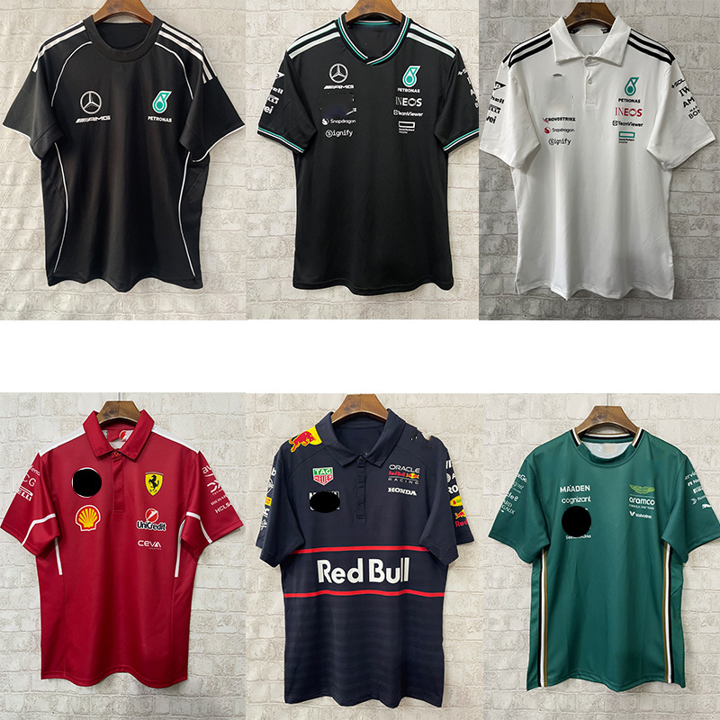 2526 Aston Martin Ferrari Red Bull Mclaren Mercedes гоночный костюм летняя короткий рукав повседневная одежда