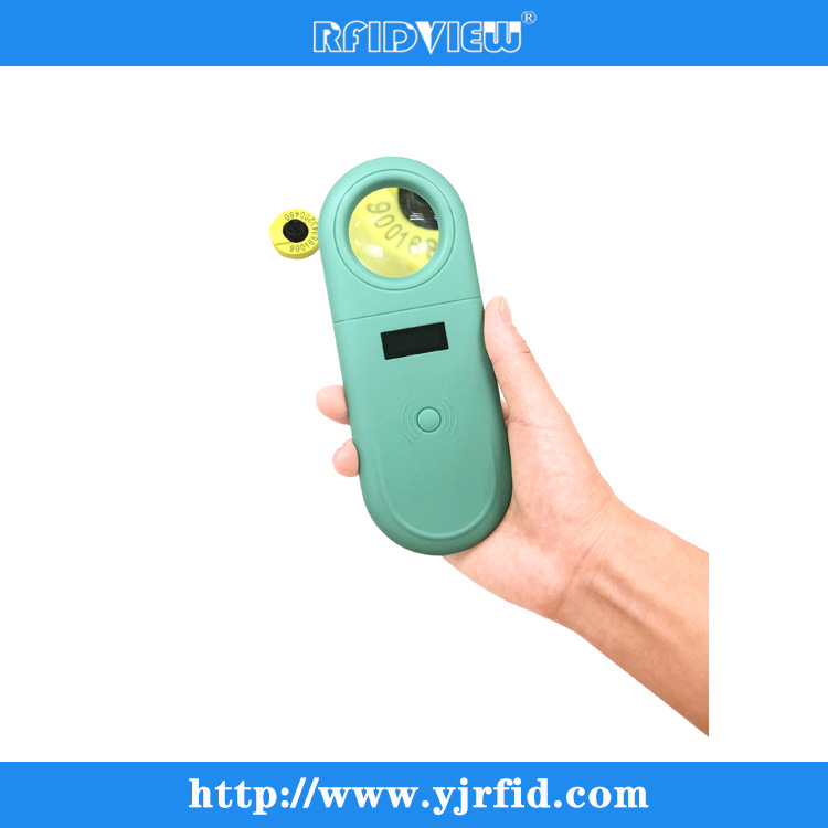 RFID new pet chip scanner with magnifying glass with LED luminous lamp animal ear tag reader