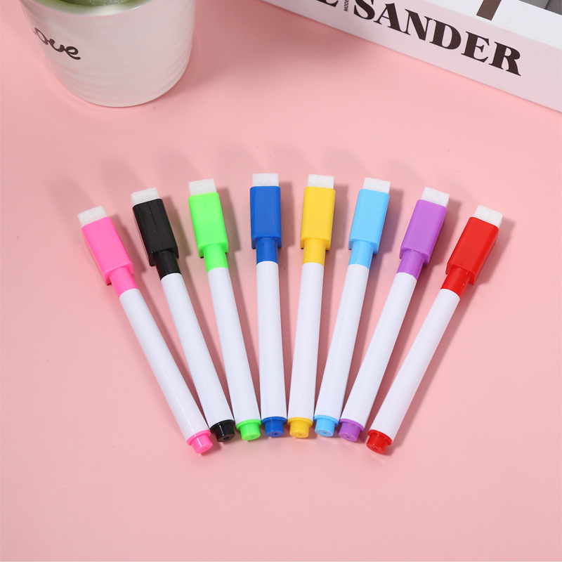 Оптовая продажа черного маркера для белой доски креативный с щеткой водорастворимый экологически чистый