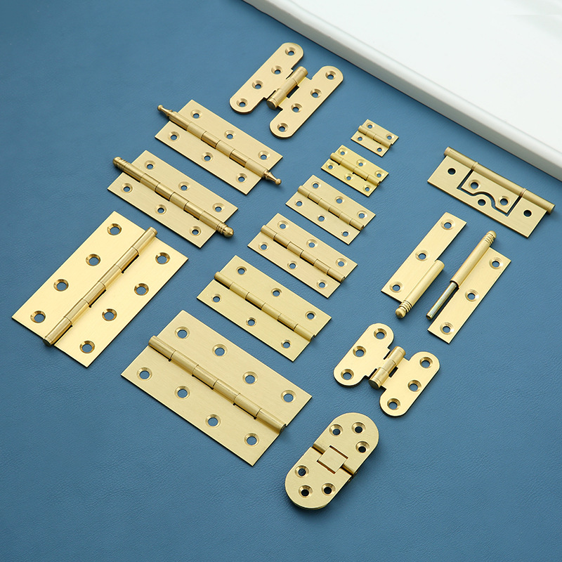 Spot brass hinge 1 inch 2 inch 3 inch flat hinge H copper hinge hinge cabinet door hardware accessories copper hinge