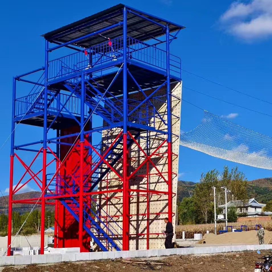 Тренировочная стойка для спасения при пожаре Скалолазание Строительная дымовая труба Комплексная платформа для симуляции разрушения Тренировка на высоконапорном клапане