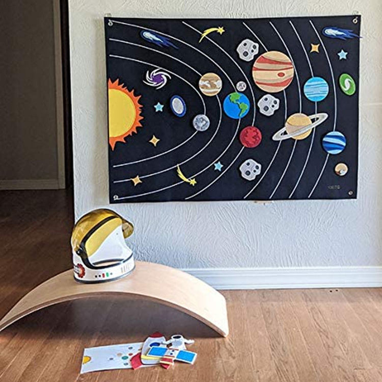 Starry Sky Universe Felt DIY Children's Learning Storytelling Game Pack Toddlers and Preschool Hanging Ocean Story Board
