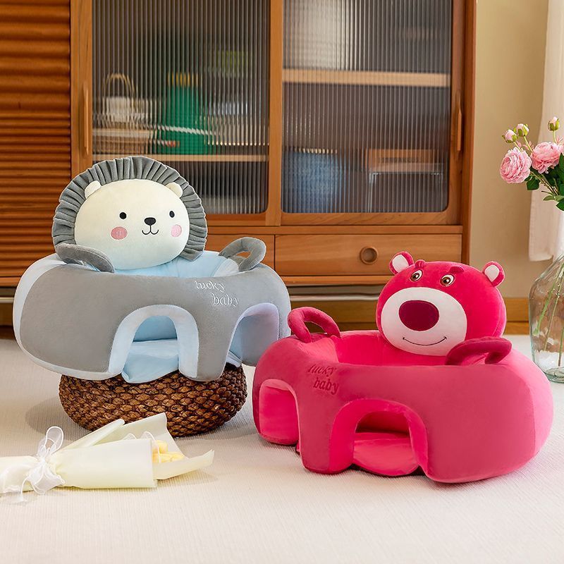 New Low Anti-Fall Infant Learning Chair Armrest Small Sofa Baby Practice Sitting Seat Plush Seat
