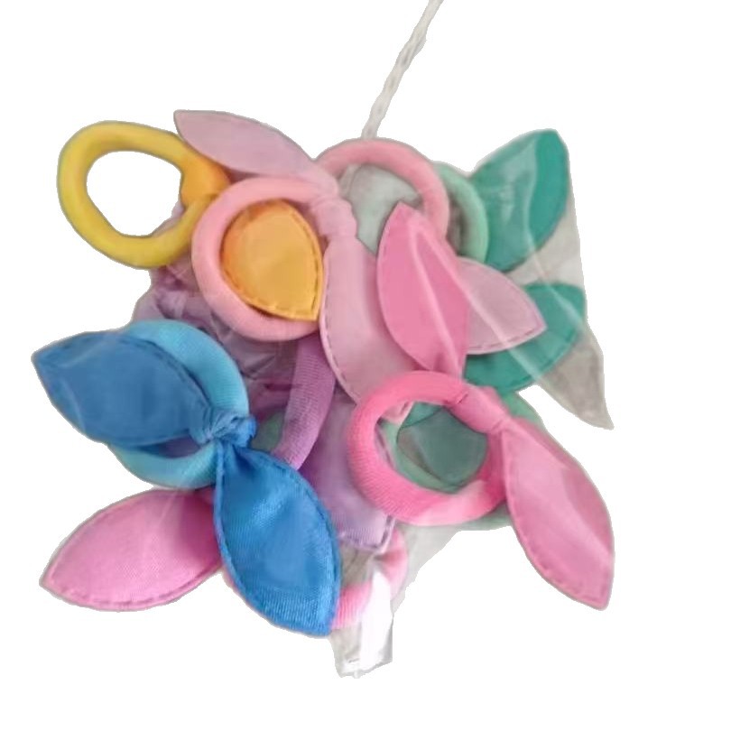 Cute Rabbit Ear Hair Band, Kidsren's Towel Hair Rope, Small Floral Polka Dot Fabric Headband, Baby's Hair Band Does Not Hurt the Hair