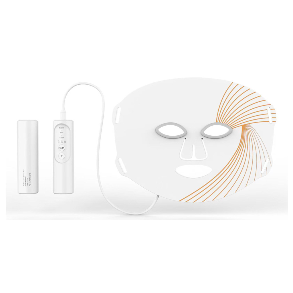 Прибор для фотомолодежи Маска для лица Красный свет Синий свет Инфракрасный свет Зеленый свет Силиконовая маска для фототерапии Красота