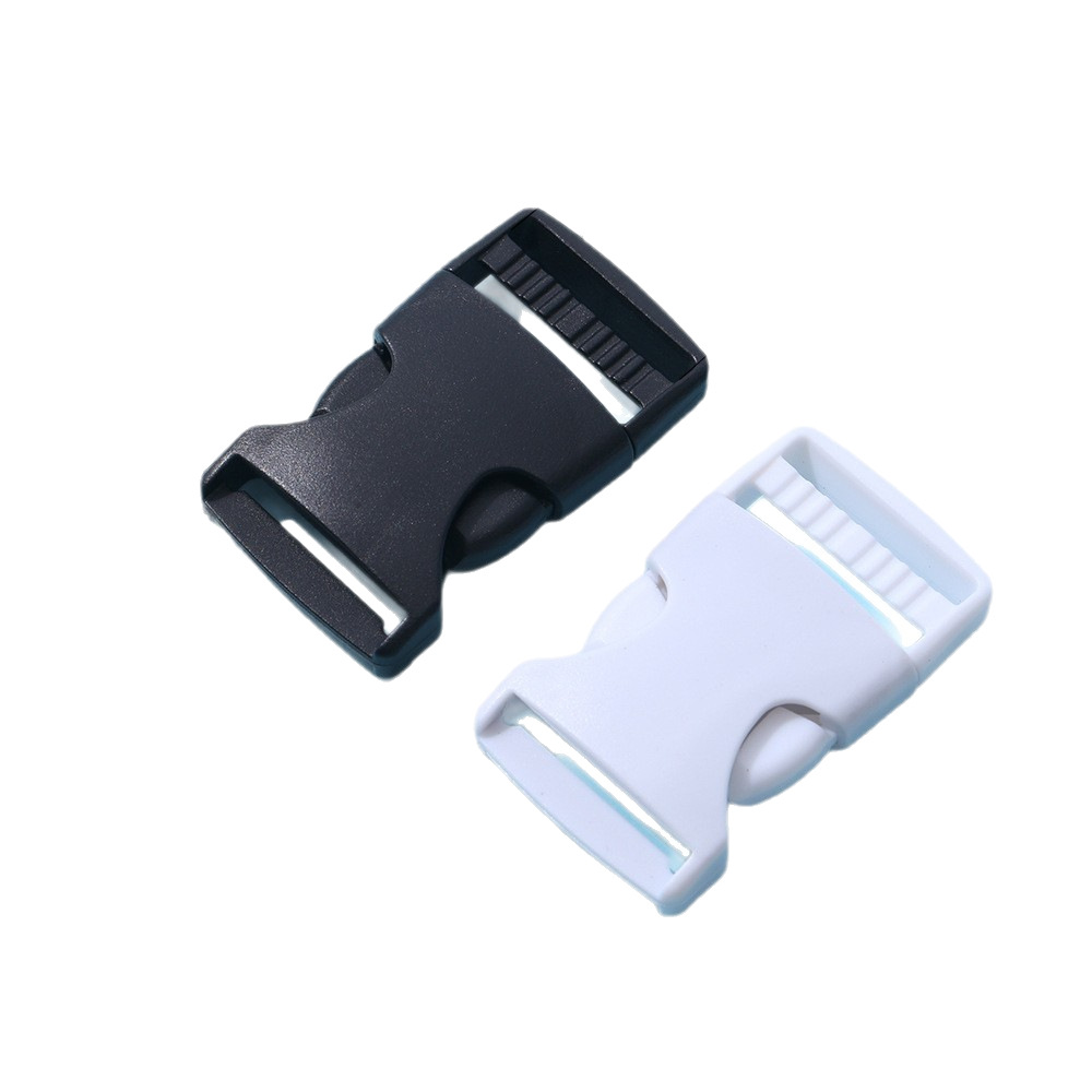 Cross-Border Plastic Pom Black Buckle Double Adjustment Buckle Luggage Accessories Buckle Backpack Buckle Strong and Durable Wholesale
