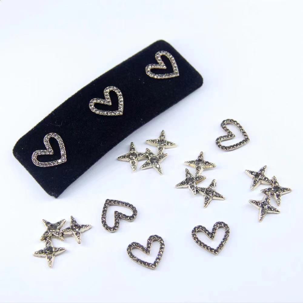 Alloy stars love rhinestone full diamond letters alloy jewelry hair clip DIY hair accessories headdress material accessories