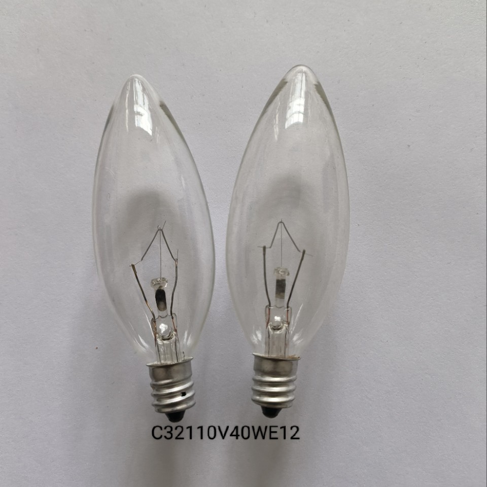 C32 Incandescent Lamp 110V Candle Type Small Tail E12 American Standard Light Bulb