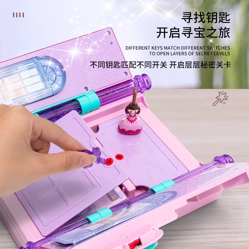 Children's Magic Book Magic Castle Play House Toy Stationery Japanese and Korean Style Cartoon Stickers Blind Box Disassembly Fun