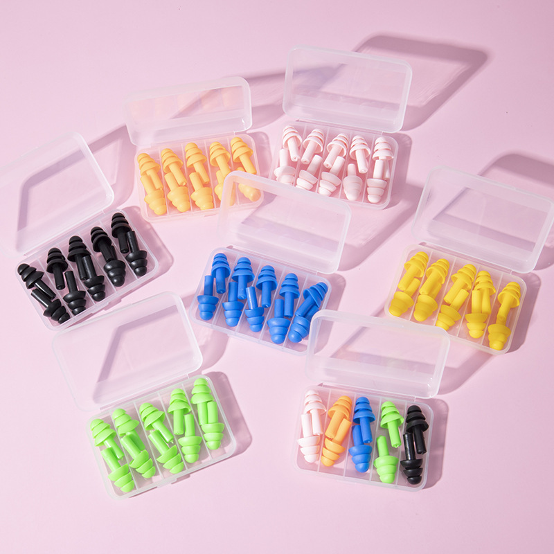 Силиконовые беруши в упаковке против храпа, шумоподавляющие беруши для плавания, обучения и сна