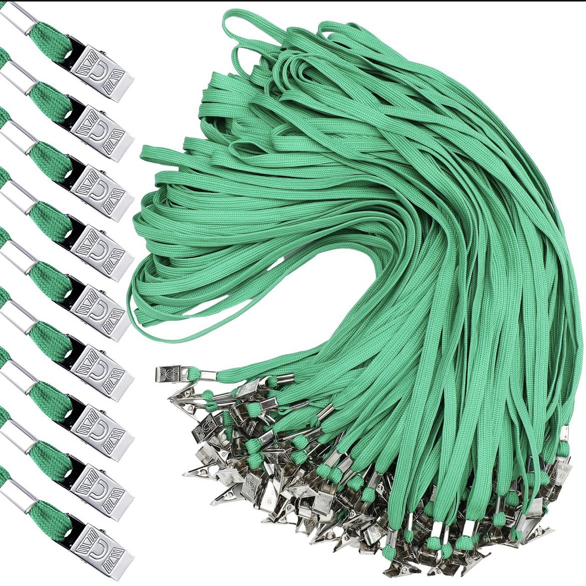 Factory direct hollow cotton certificate lanyard brand lanyard badge metal clip lanyard work badge rope