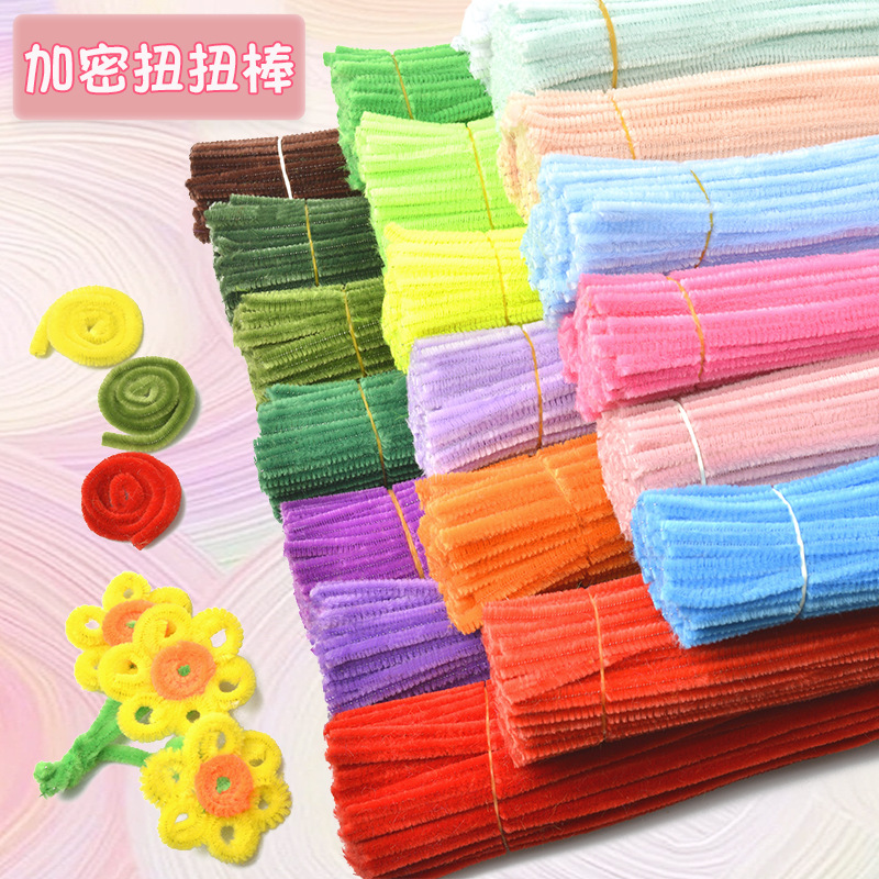 Encrypted Twist Stick Colorfulful Artificial Hair Root Hair Twist Stick Ultra-Dense Universal DIY Handmade Toy Material