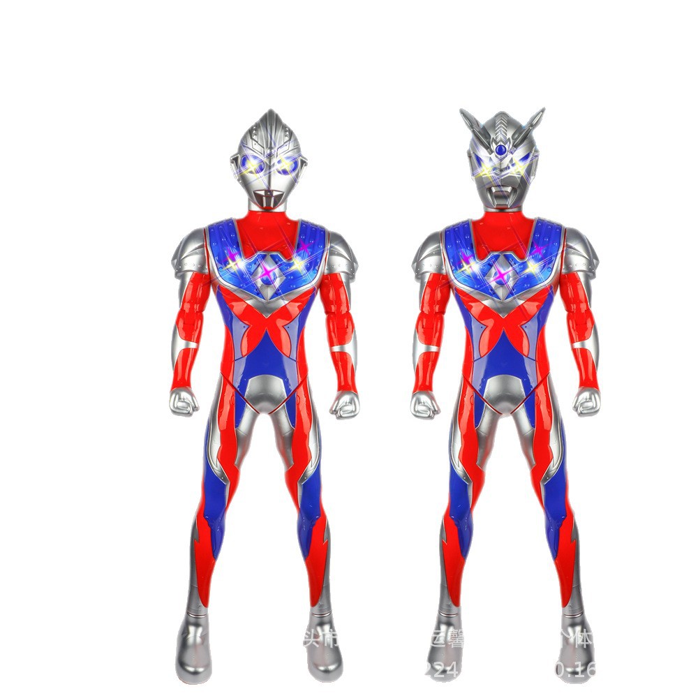 Extra Large 1.4m Zéro Ultraman Galaxy Superhero Model Bluetooth Children's Toy Boys' Birthday Gift Full Set