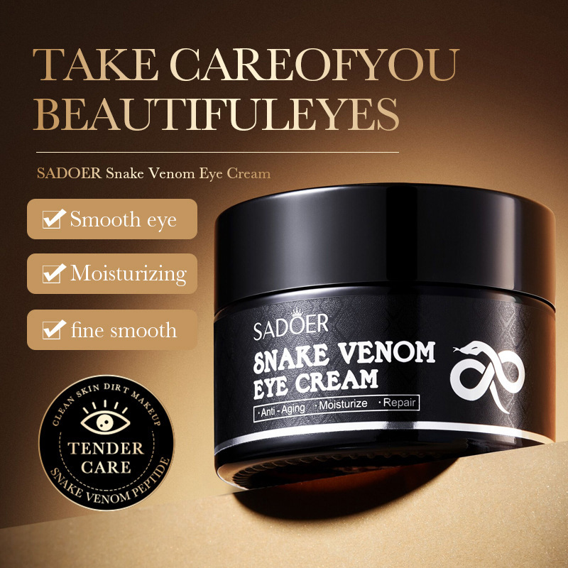 Full English Snake Venom Peptide Eye Cream Sadoer Moisturizing and Improving Dark Circles, Eye Bags and Eye Lines Cross-Border Export Wholesale