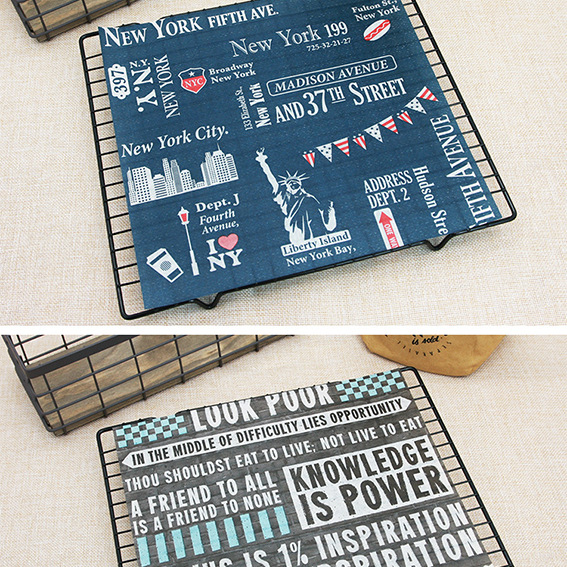 Baking Paper Food Grade English Newspaper Pad Baking Household Non-stick Paper Pad High Temperature Resistant French Fries Burger Oil-proof Paper Pad