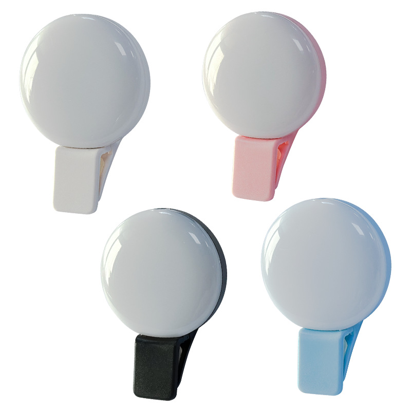 Factory Direct Sales mobile phone fill light LED round live broadcast beauty fill light USB charging selfie fill light Wholesale