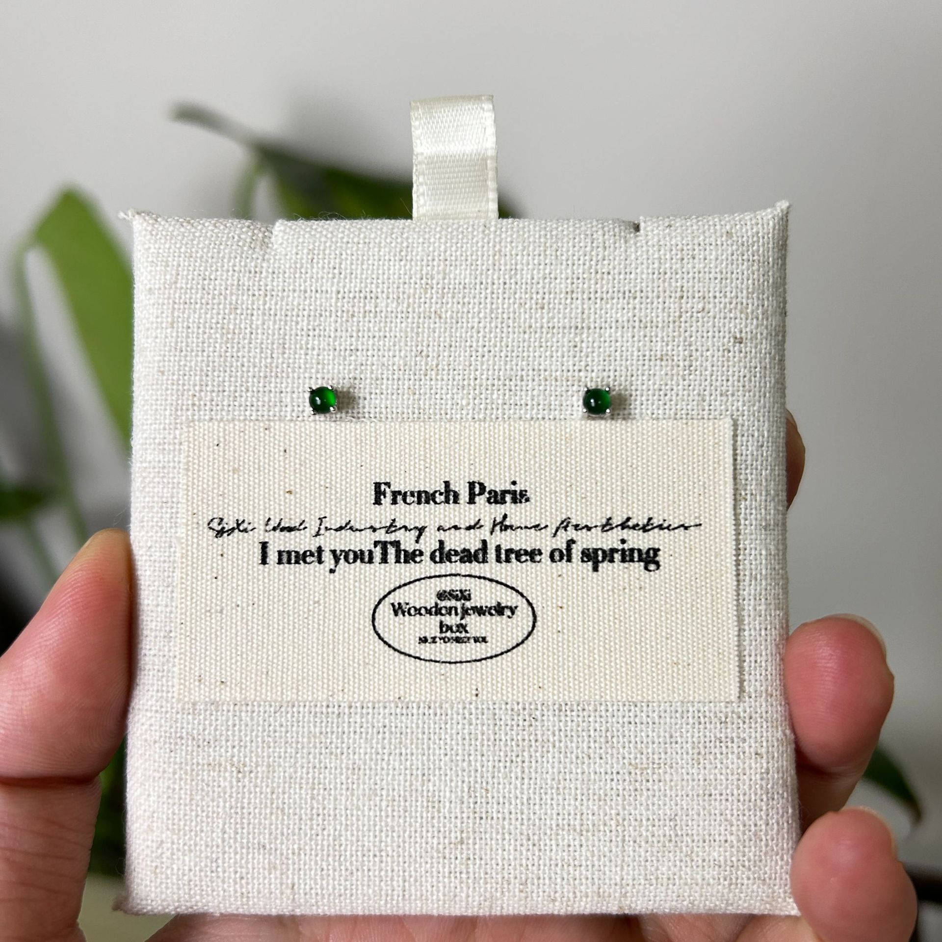 Sihui Source Natural Emerald Dangerous Material Ice-seed Yang Green Earrings S925 Sterling Silver Mini All-match Earrings Accessories