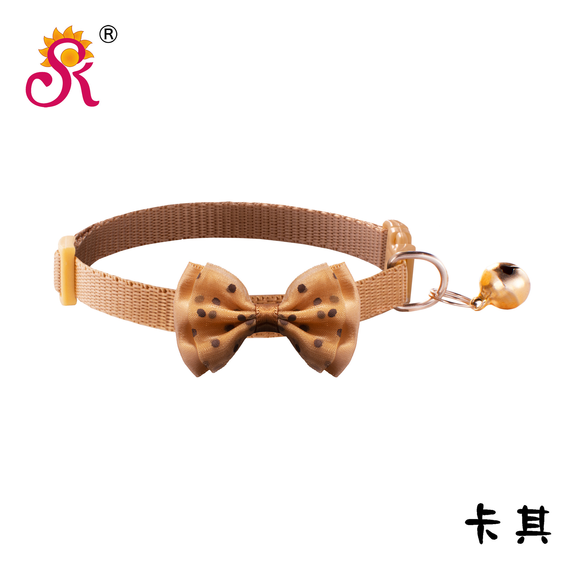 1.0 Bow Pet Dog Collar Cat Collar Bell Collar High Quality Color Buckle Large Stock Factory Store